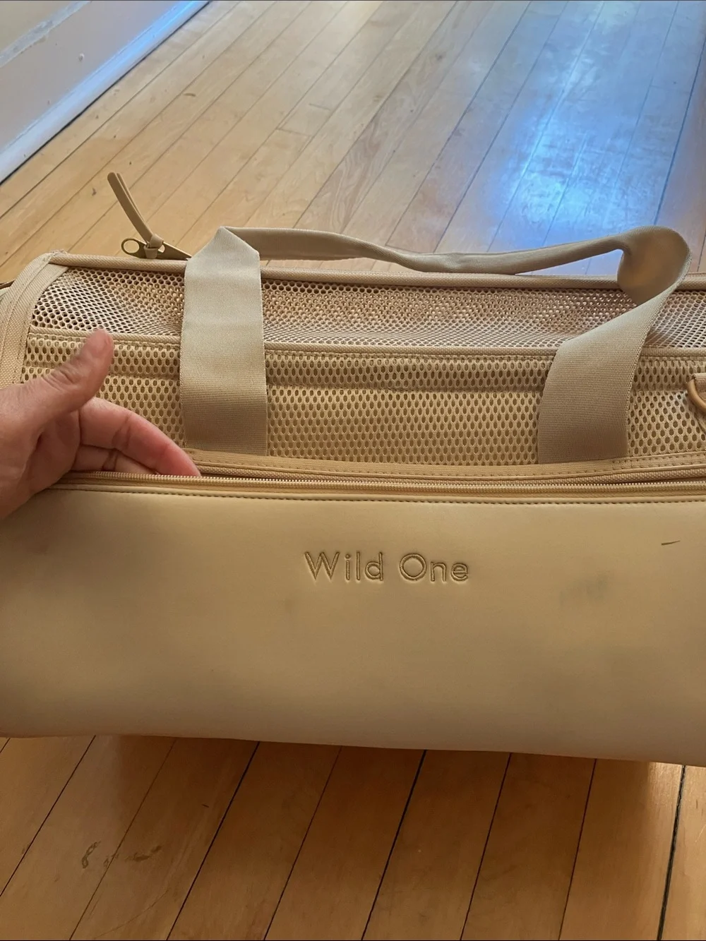 Wild One Airline Soft Mesh Beige Tan Small Pet Carrier 18 Inches